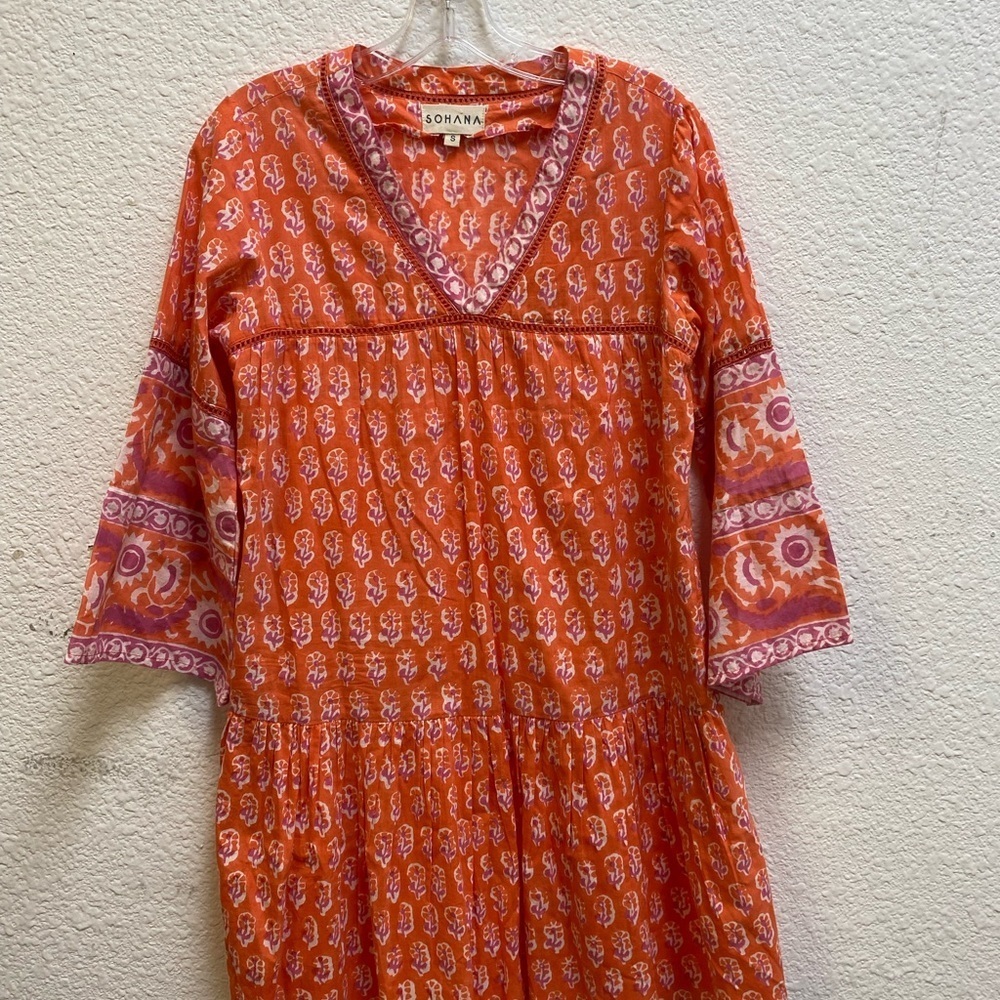 Orange Midi Dress